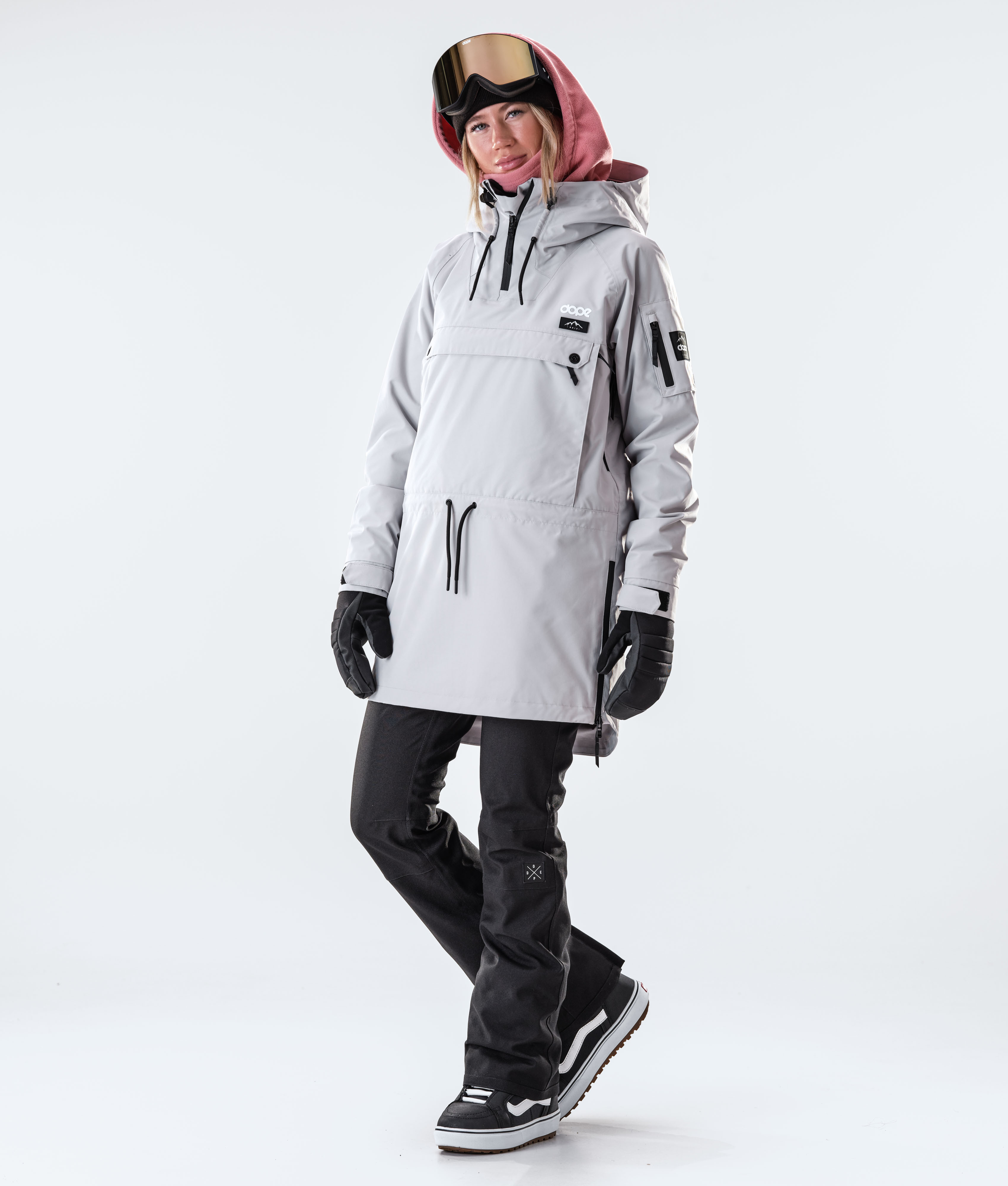 Dope Annok Long W Women's Snowboard Jacket Light Grey