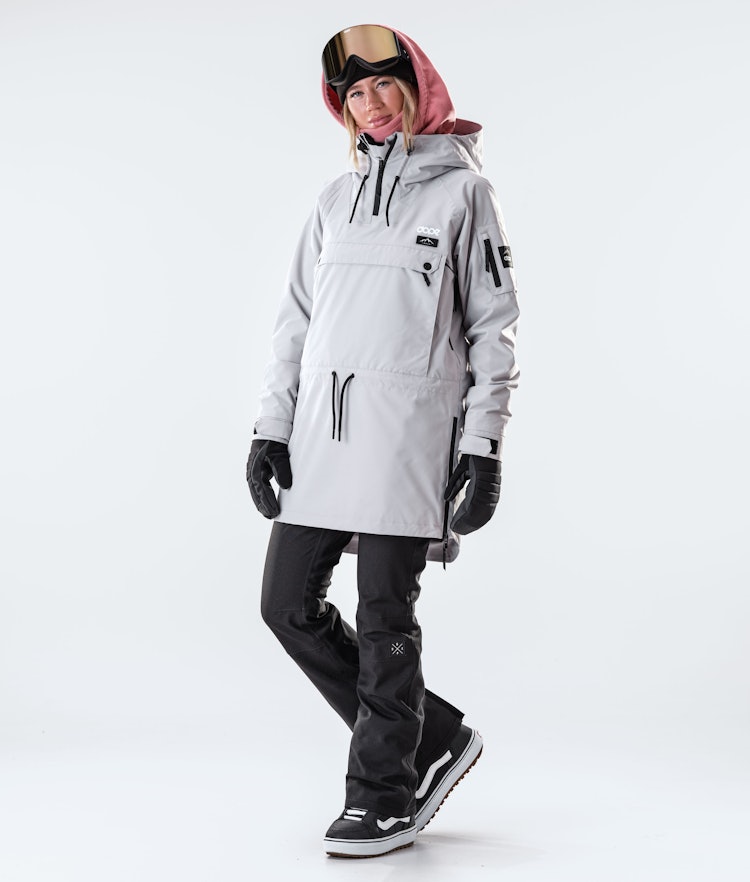 Dope Annok Long W Snowboard Jacket Women Light Grey