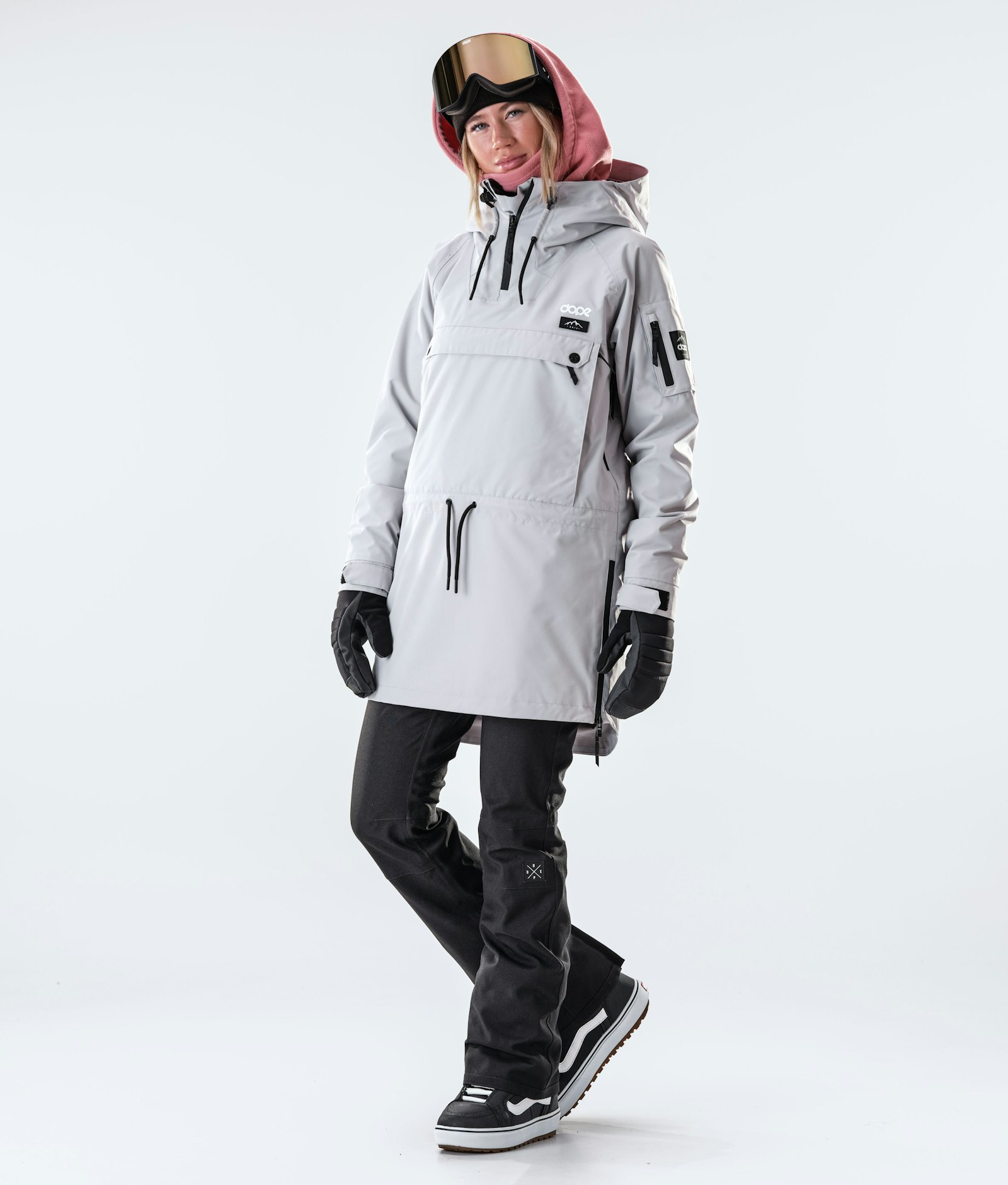 Annok Long W Snowboardjacke Damen Light Grey