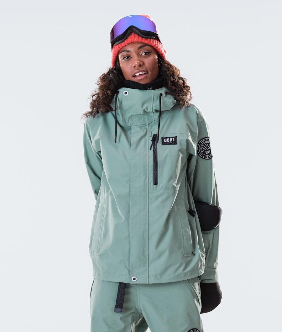 Dope Blizzard FZ W 2020 Snowboard Jacket Faded Green