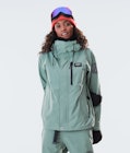 Dope Blizzard W Full Zip 2020 Snowboard Jacket Women Faded Green
