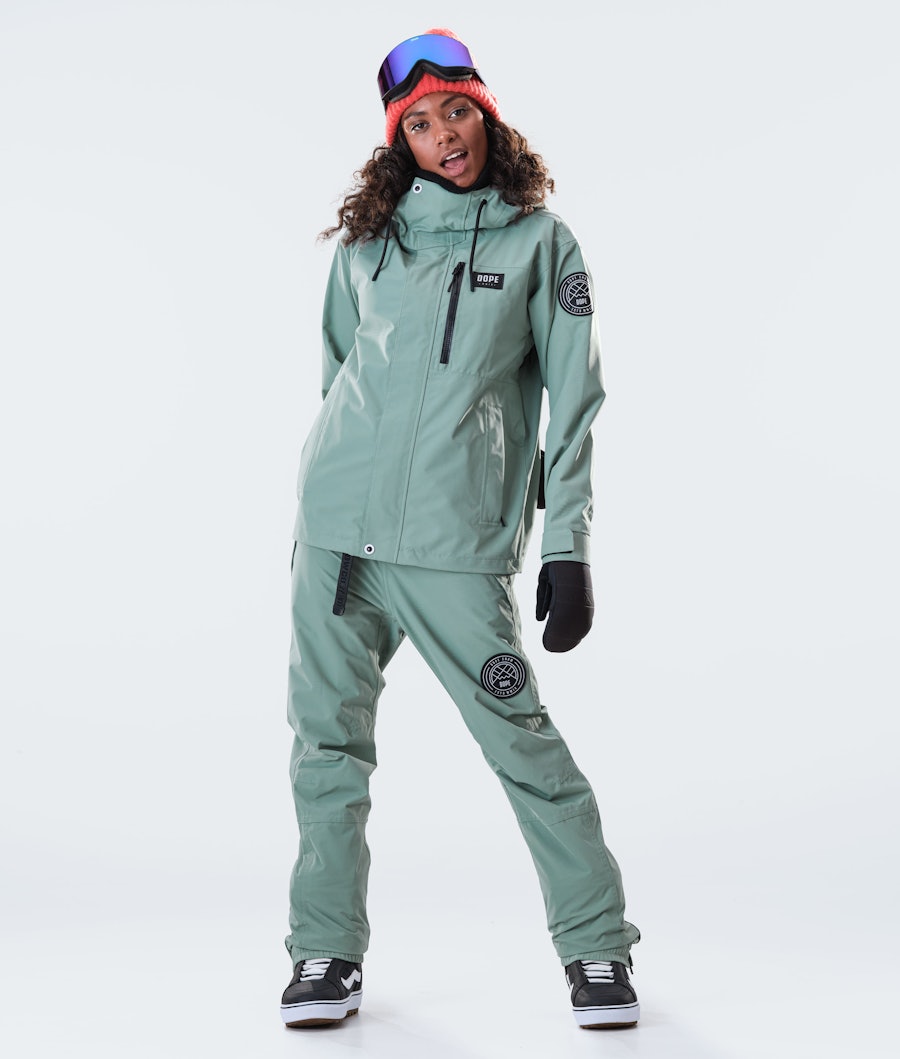 Dope Blizzard FZ W 2020 Veste Snowboard Femme Faded Green
