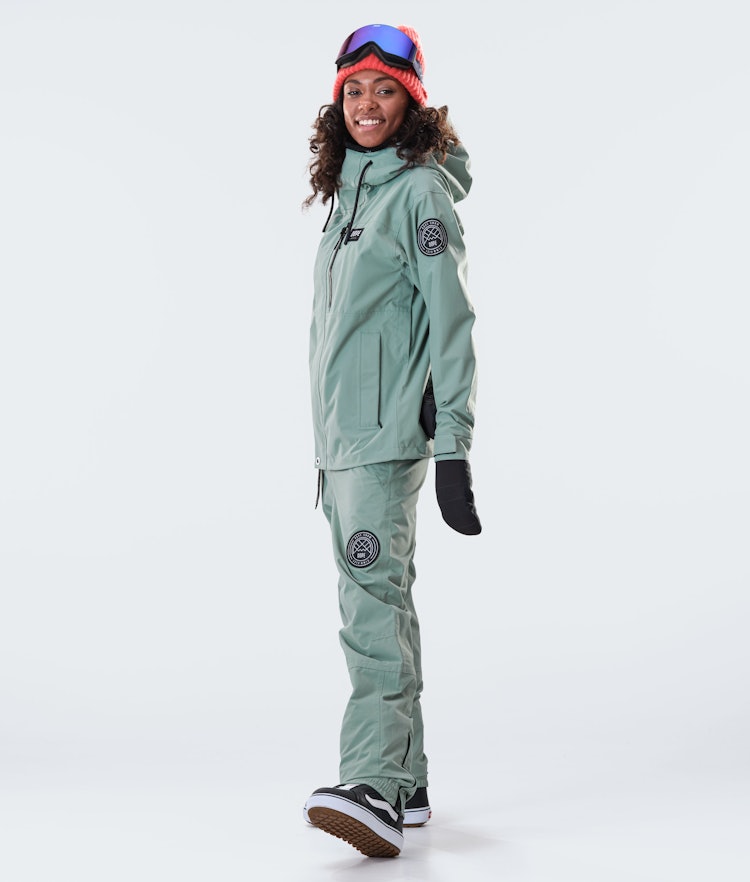 Dope Blizzard W Full Zip 2020 Snowboardjakke Dame Faded Green