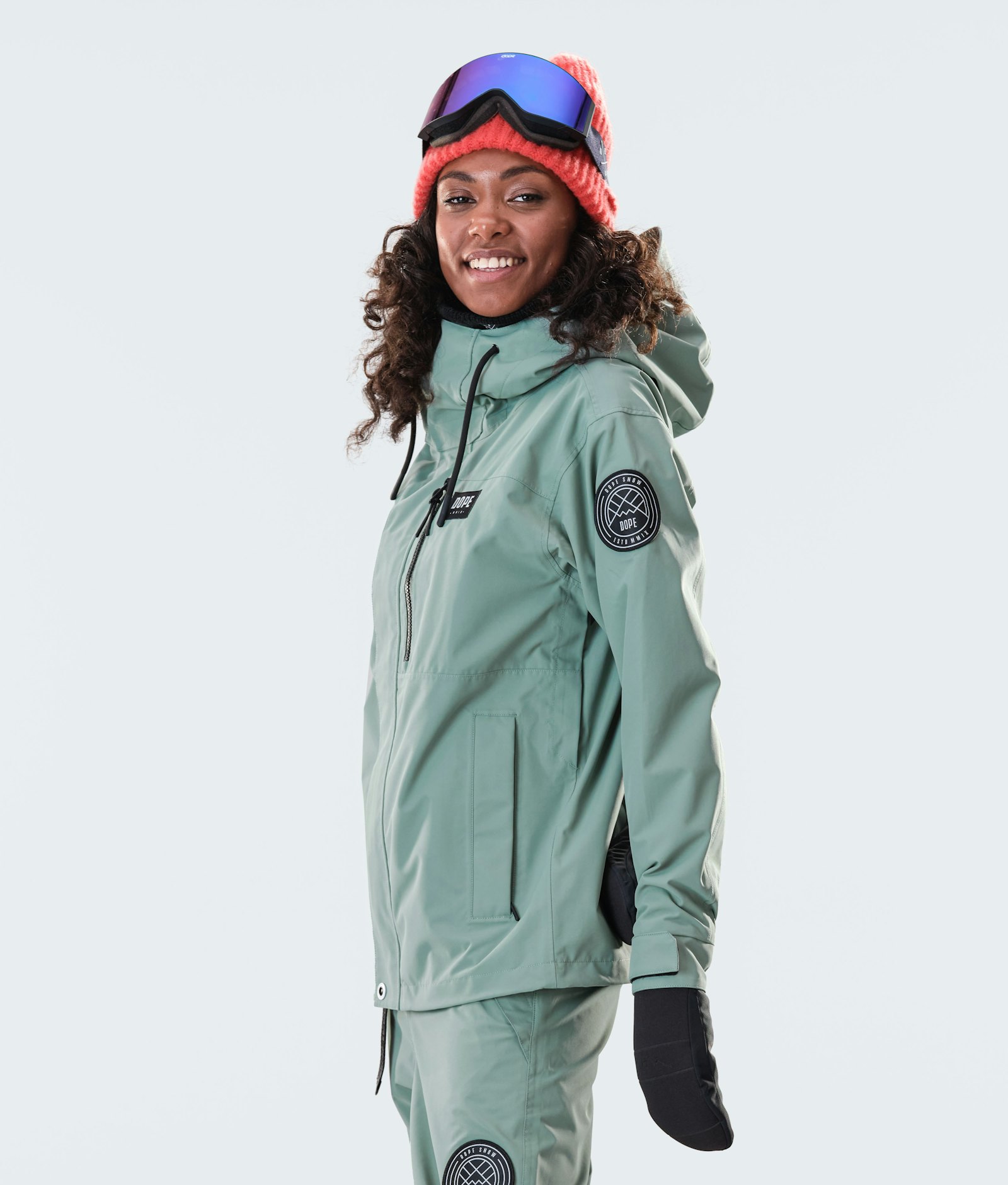Dope Blizzard W Full Zip 2020 Ski Jacket Women Faded Green