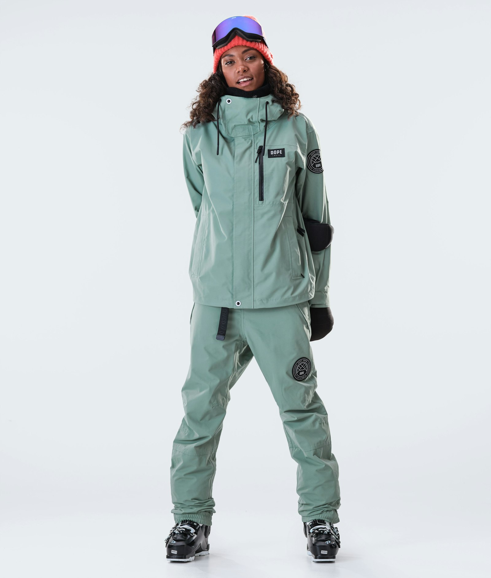 Dope Blizzard W Full Zip 2020 Ski jas Dames Faded Green