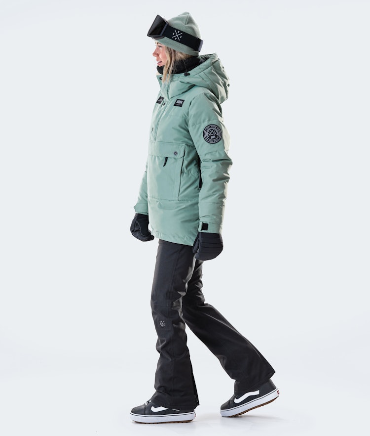 Dope Puffer W 2020 Kurtka Snowboardowa Kobiety Faded Green