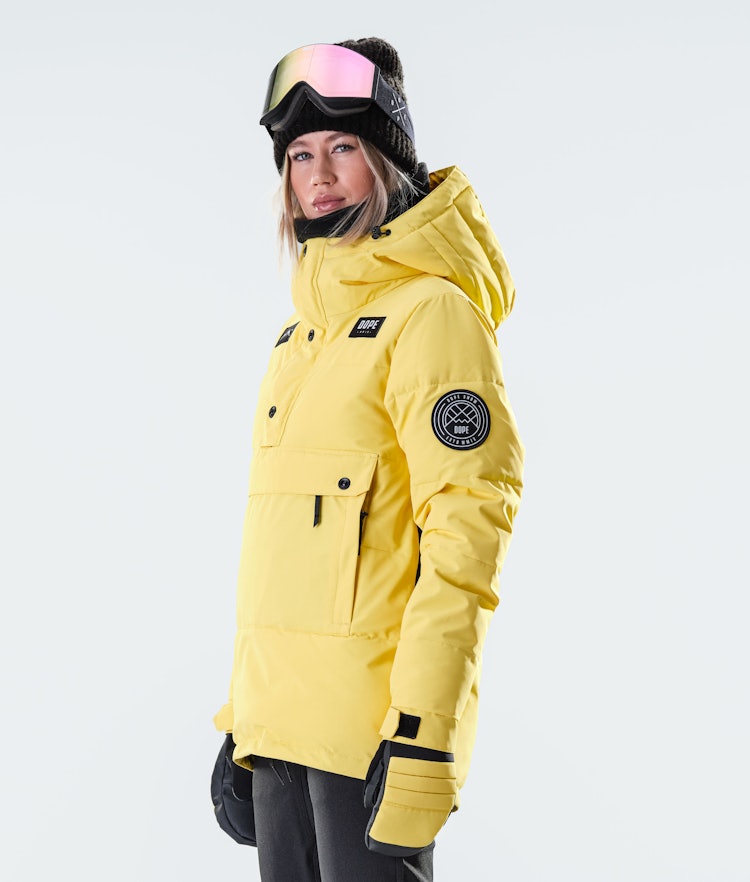 Puffer W 2020 Snowboardjacke Damen Faded Yellow, Bild 3 von 7