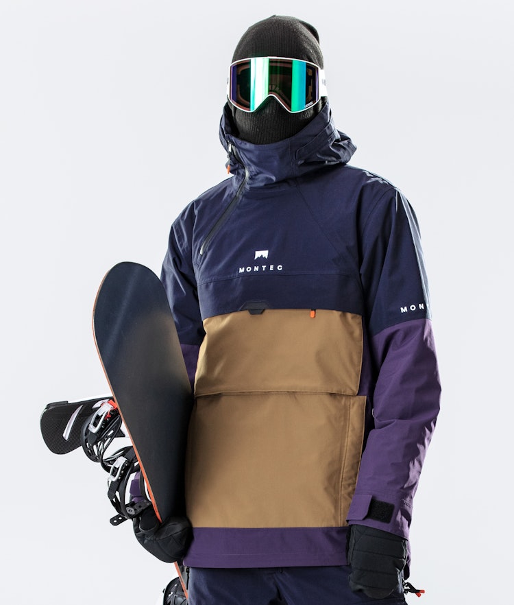Montec Dune 2020 Kurtka Snowboardowa Mężczyźni Marine/Gold/Purple