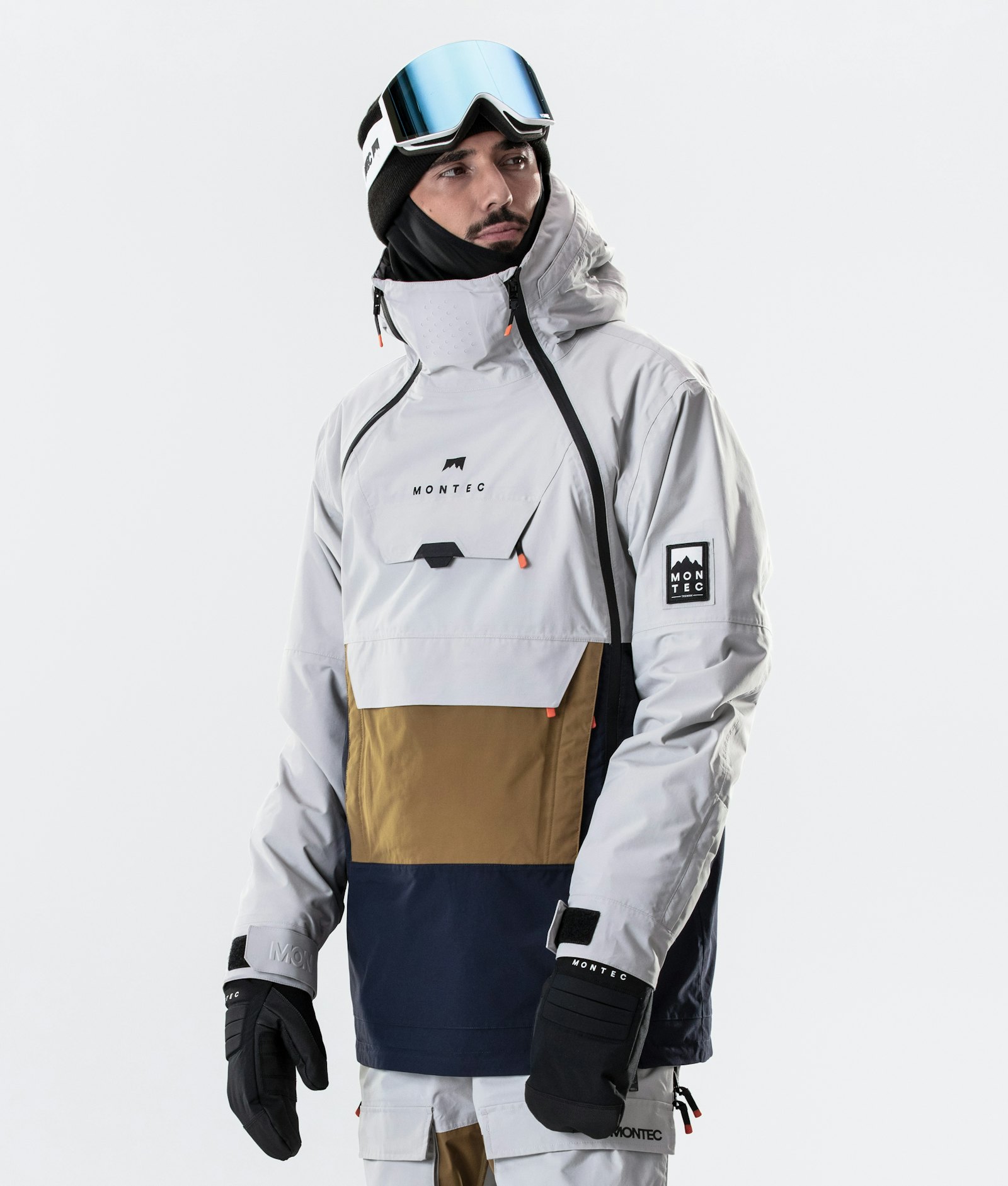 Montec Doom 2020 Snowboard Jacket Men Light Grey/Gold/Marine