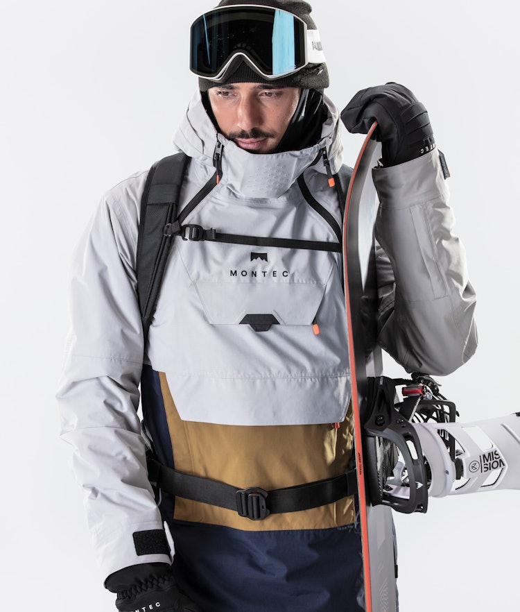Doom 2020 Snowboard Jacket Men Light Grey/Gold/Marine