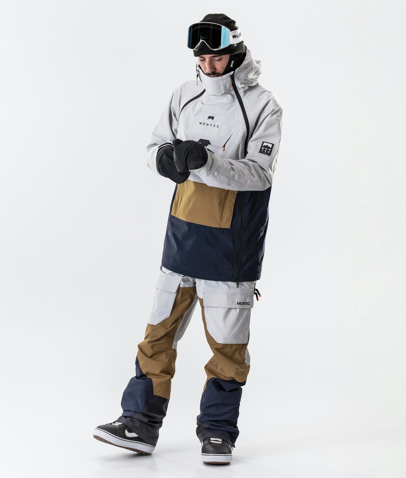 Montec Doom 2020 Veste Snowboard Homme Light Grey/Gold/Marine
