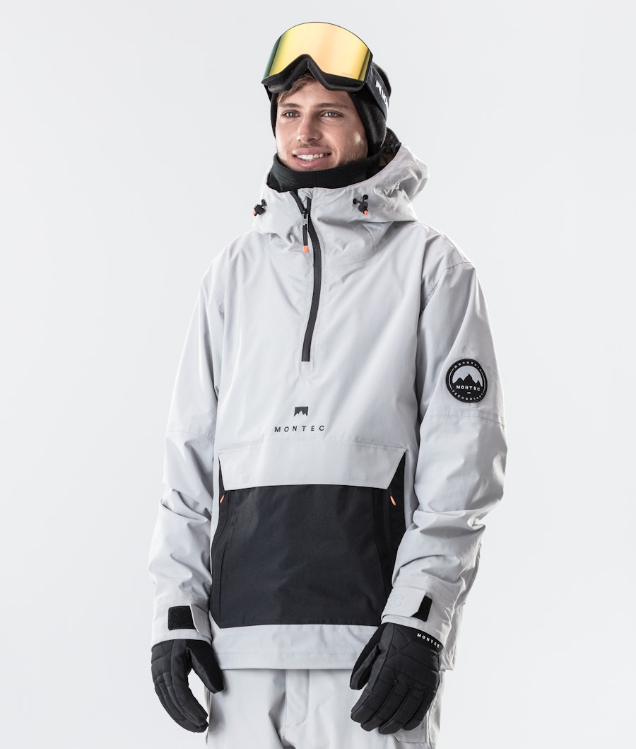 Typhoon 2020 Snowboard Jacket Men Light Grey/Black Renewed