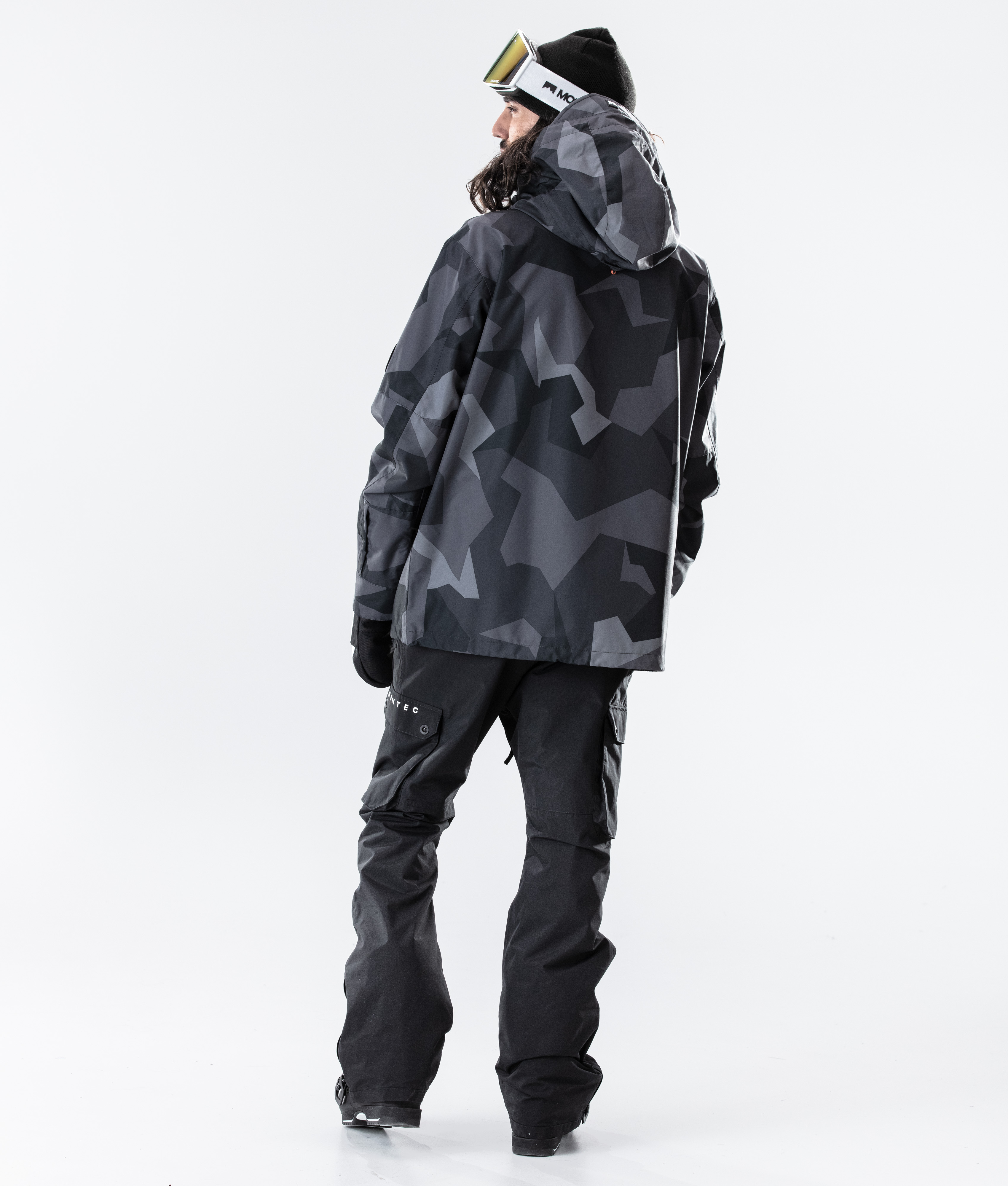 black camo ski jacket