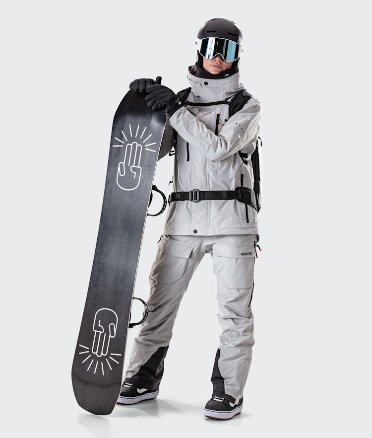 Fawk W 2020 Veste Snowboard Femme Light Grey, Image 7 sur 9
