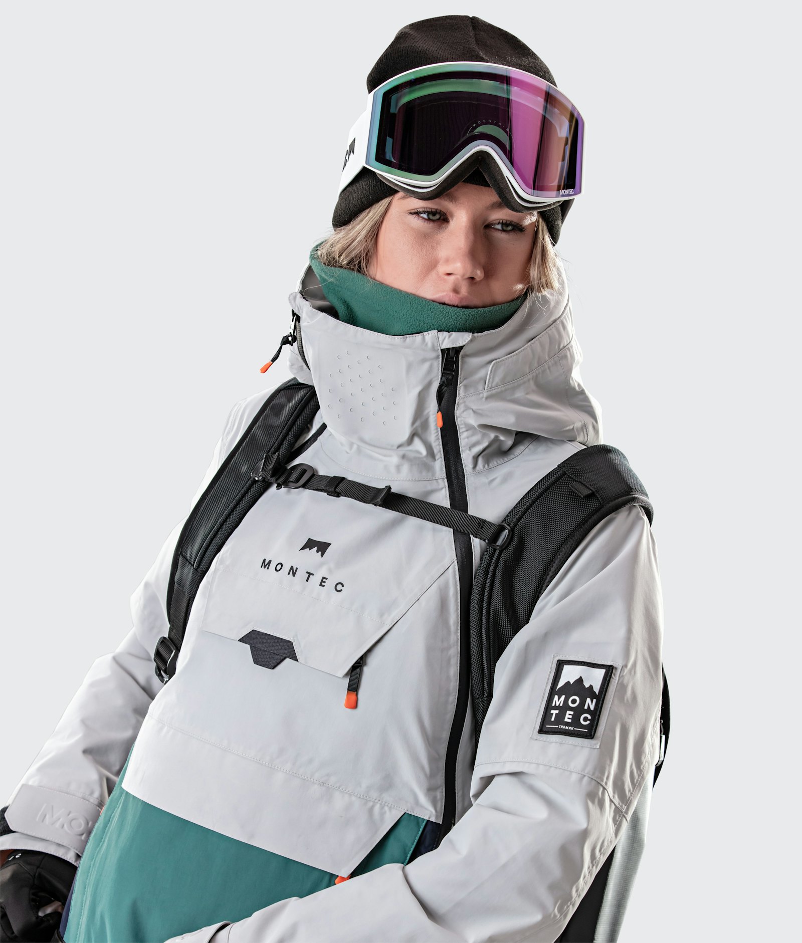 Montec Doom W 2020 Kurtka Snowboardowa Kobiety Light Grey/Atlantic/Marine