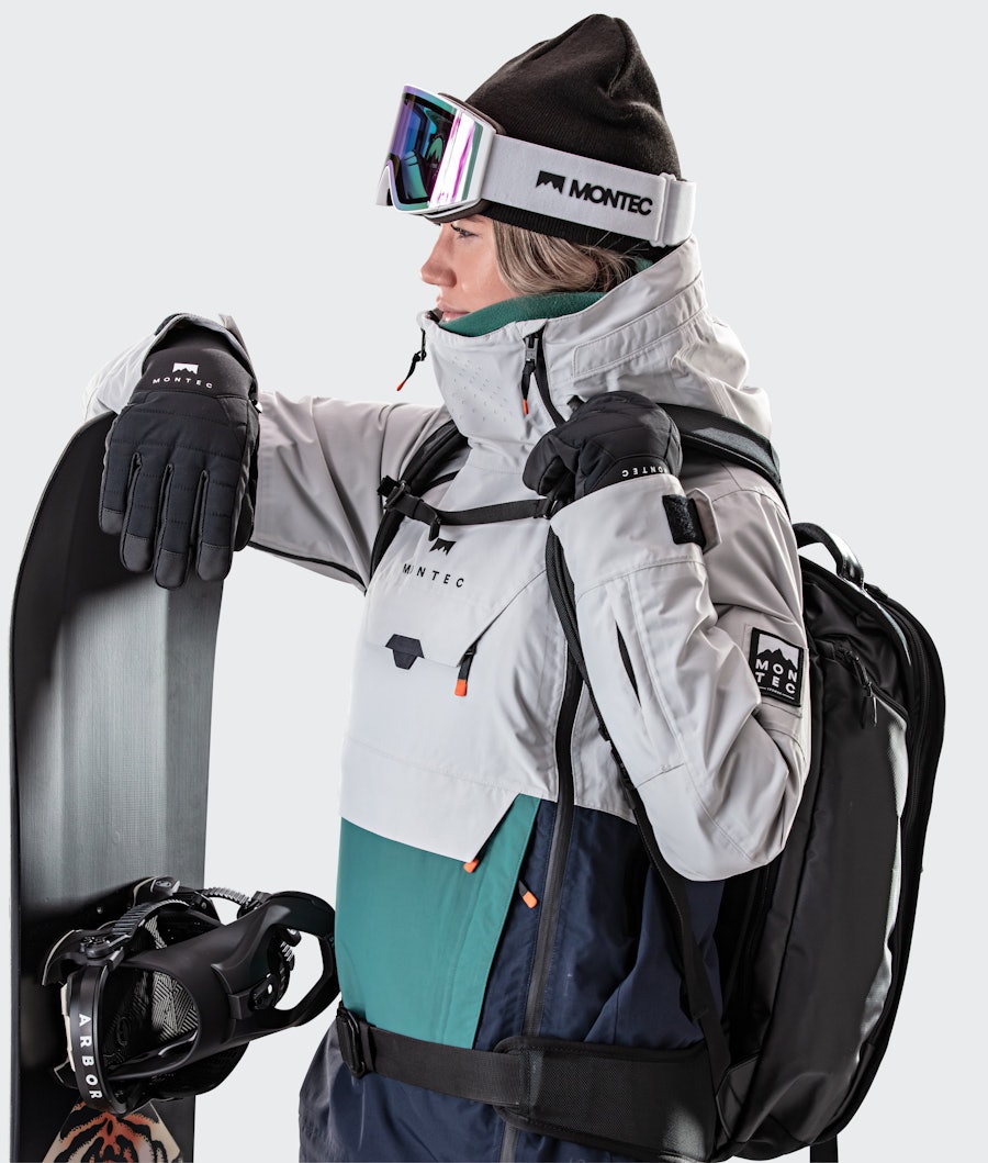 Montec Doom W 2020 Women's Snowboard Jacket Light Grey/Atlantic/Marine