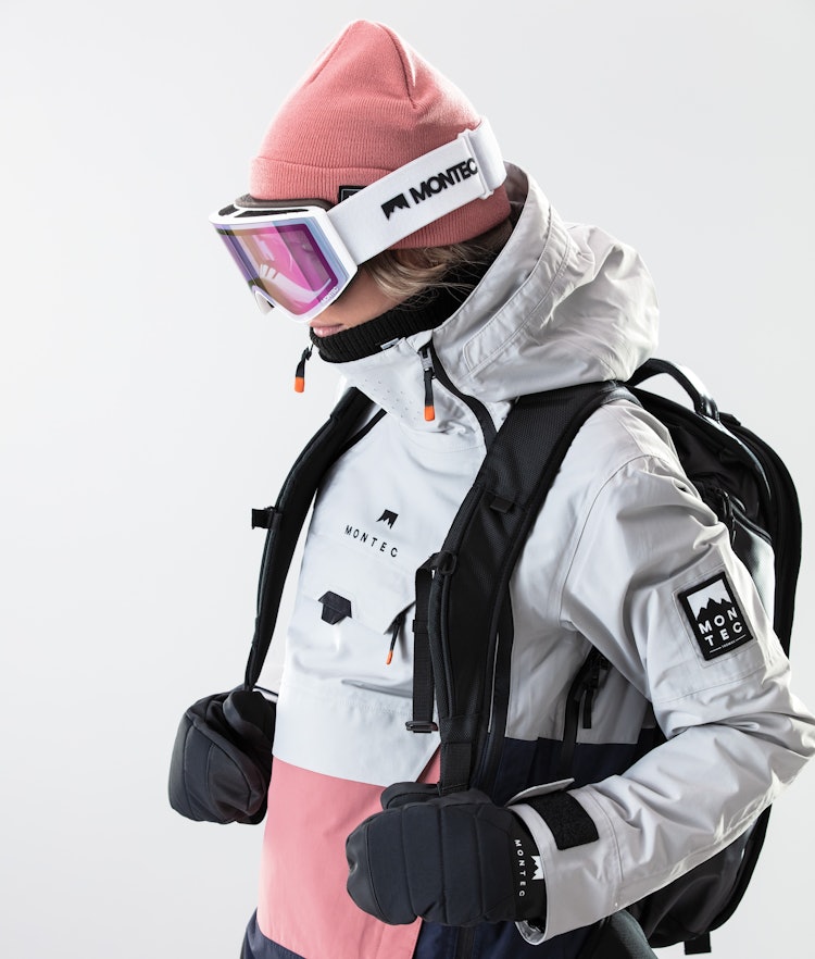 Montec Doom W 2020 Snowboardjakke Dame Light Grey/Pink/Marine