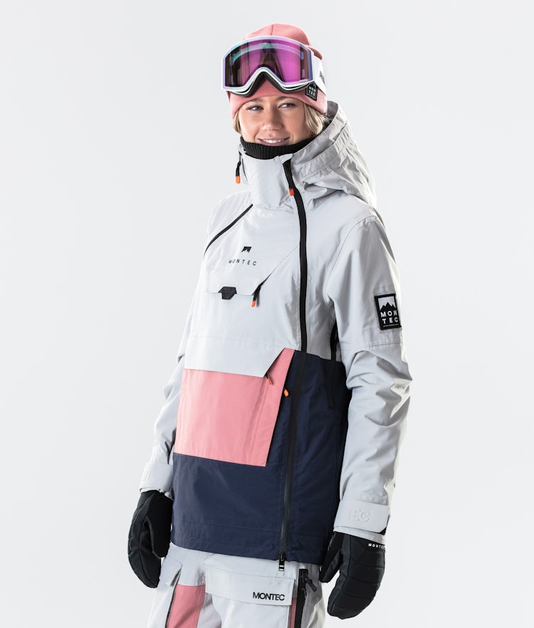 Montec Doom W 2020 Veste Snowboard Femme Light Grey/Pink/Marine