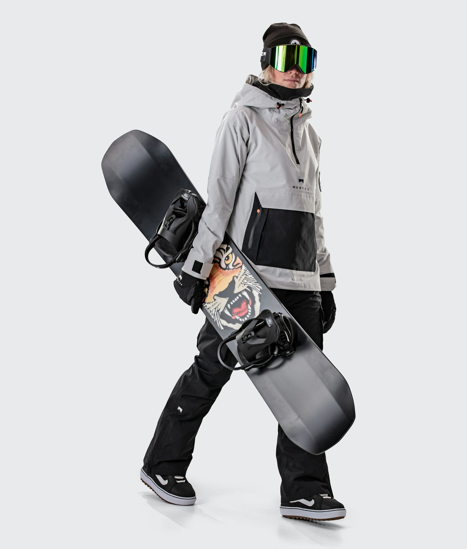 Montec Typhoon W 2020 Kurtka Snowboardowa Kobiety Light Grey/Black