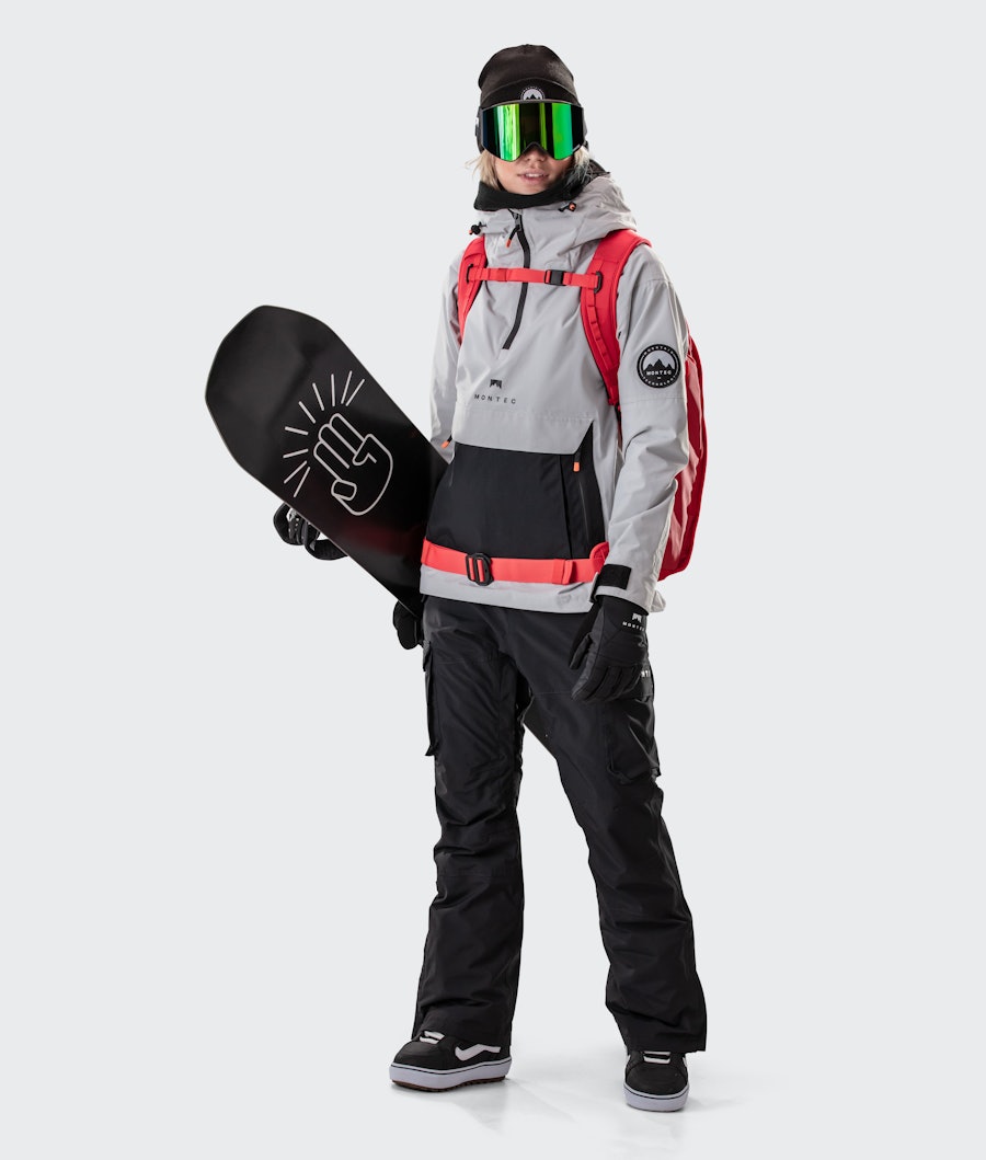 Montec Typhoon W Veste Snowboard Femme Light Grey/Black