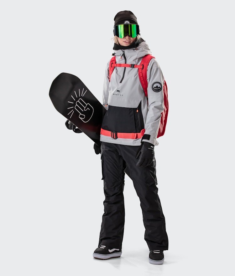 Typhoon W 2020 Snowboard Jacket Women Light Grey/Black, Image 8 of 10