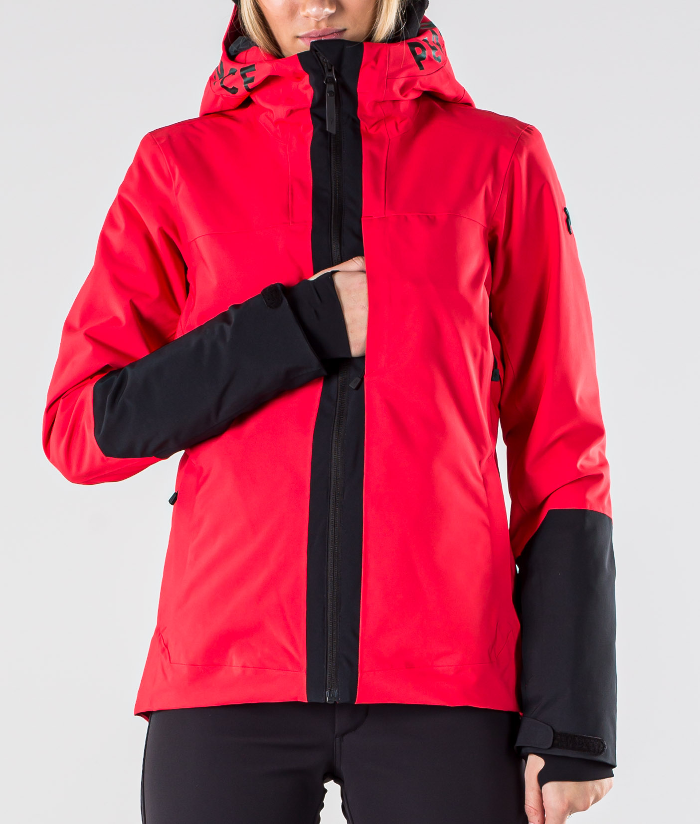red womens snowboard jacket
