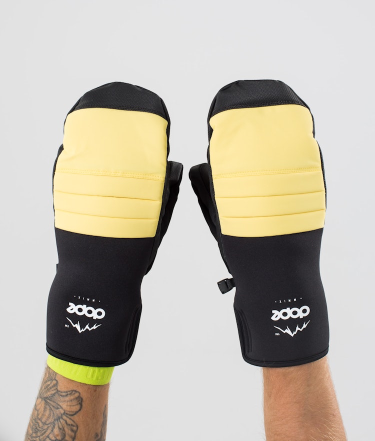 Dope Ace Snow Mittens Faded Yellow