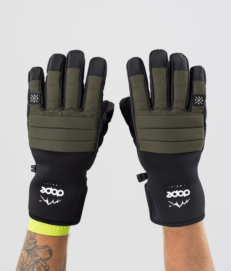 Ace Ski Gloves Olive Green