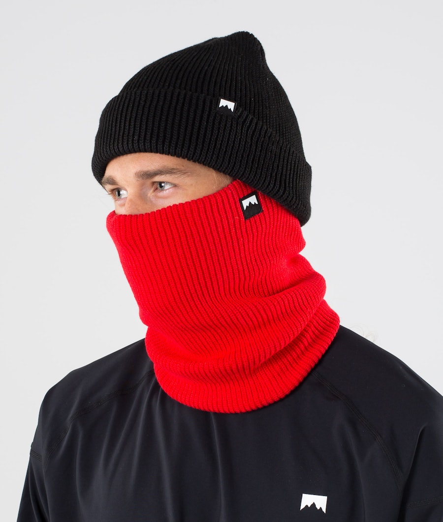 Classic Knitted Facemask Men Red