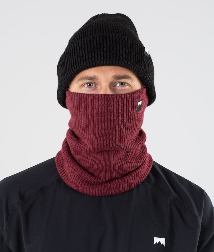 Classic Knitted Facemask Burgundy, Image 2 of 4