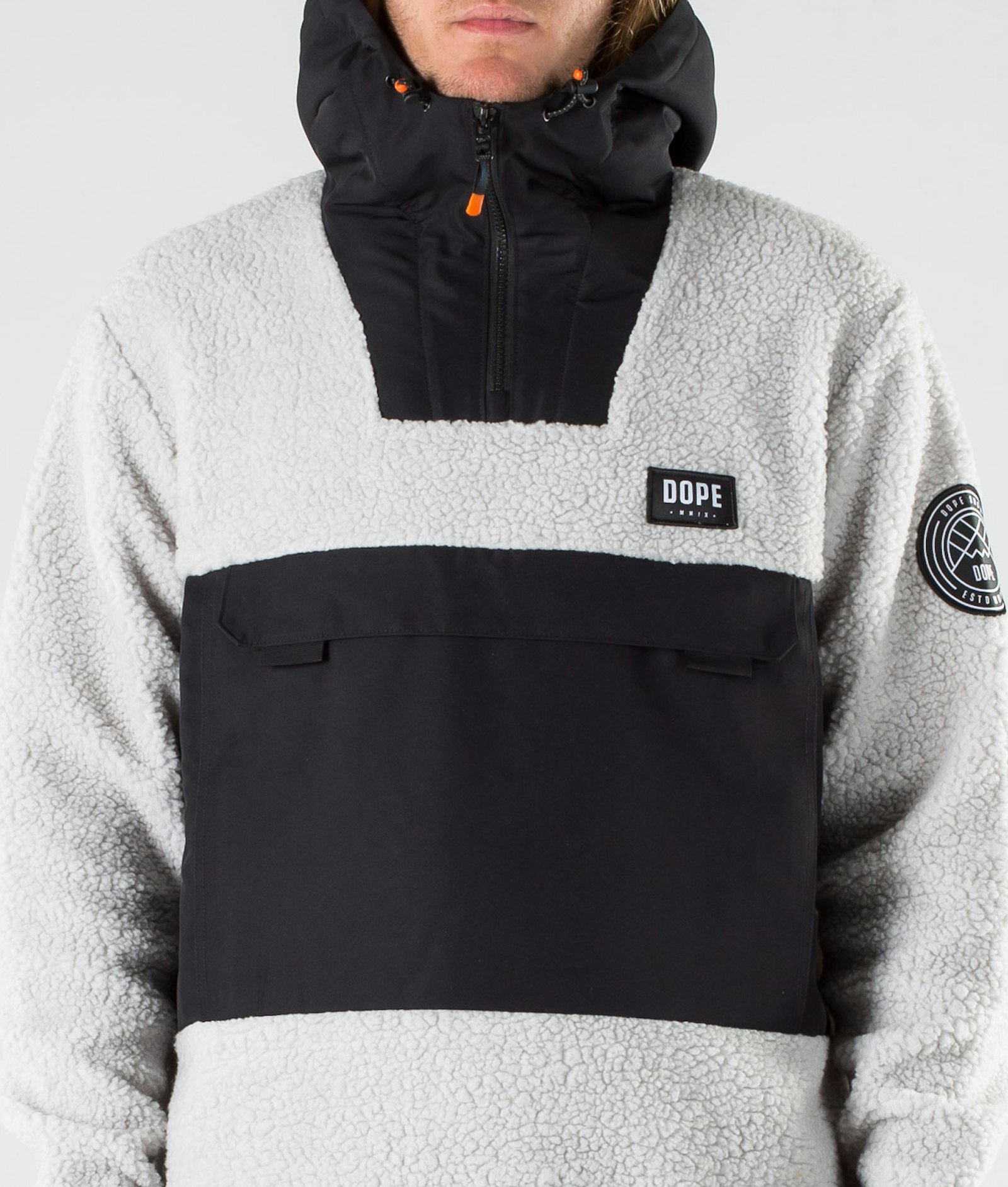 Dope Oi Fleece-hoodie Herre Black/Light Grey