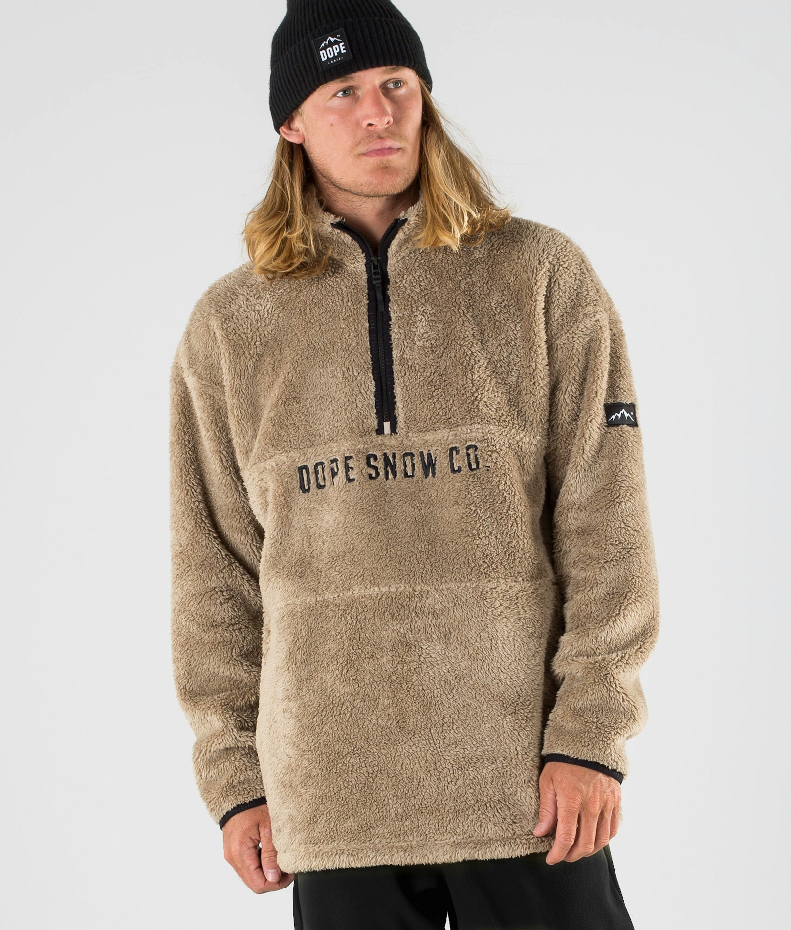 Dope Pile Fleece Sweater Men Sand
