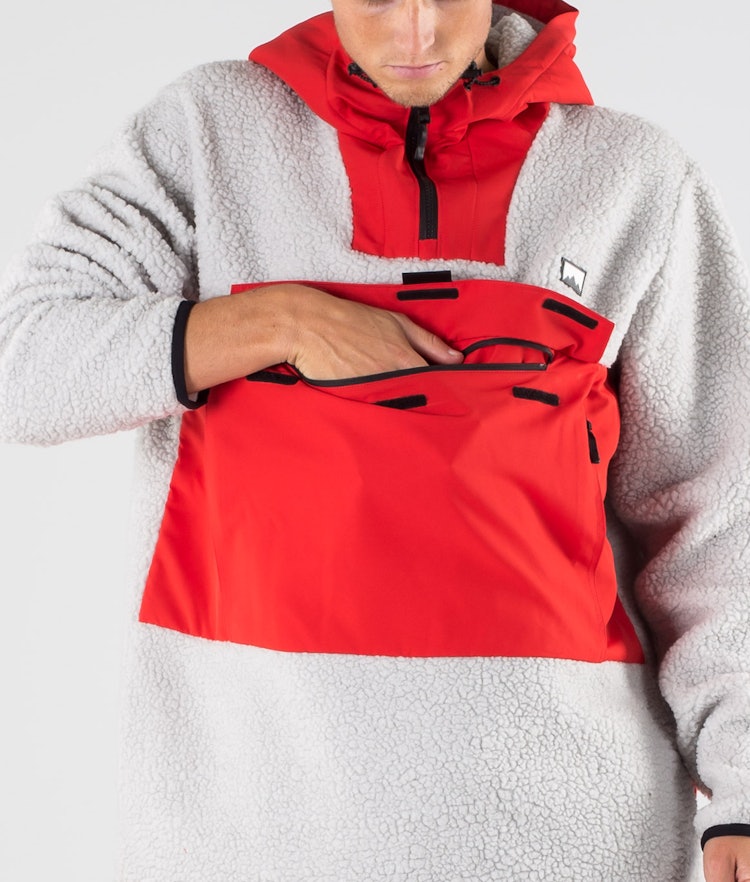 Lima 2020 Fleece-hoodie Herre Red/Light Grey