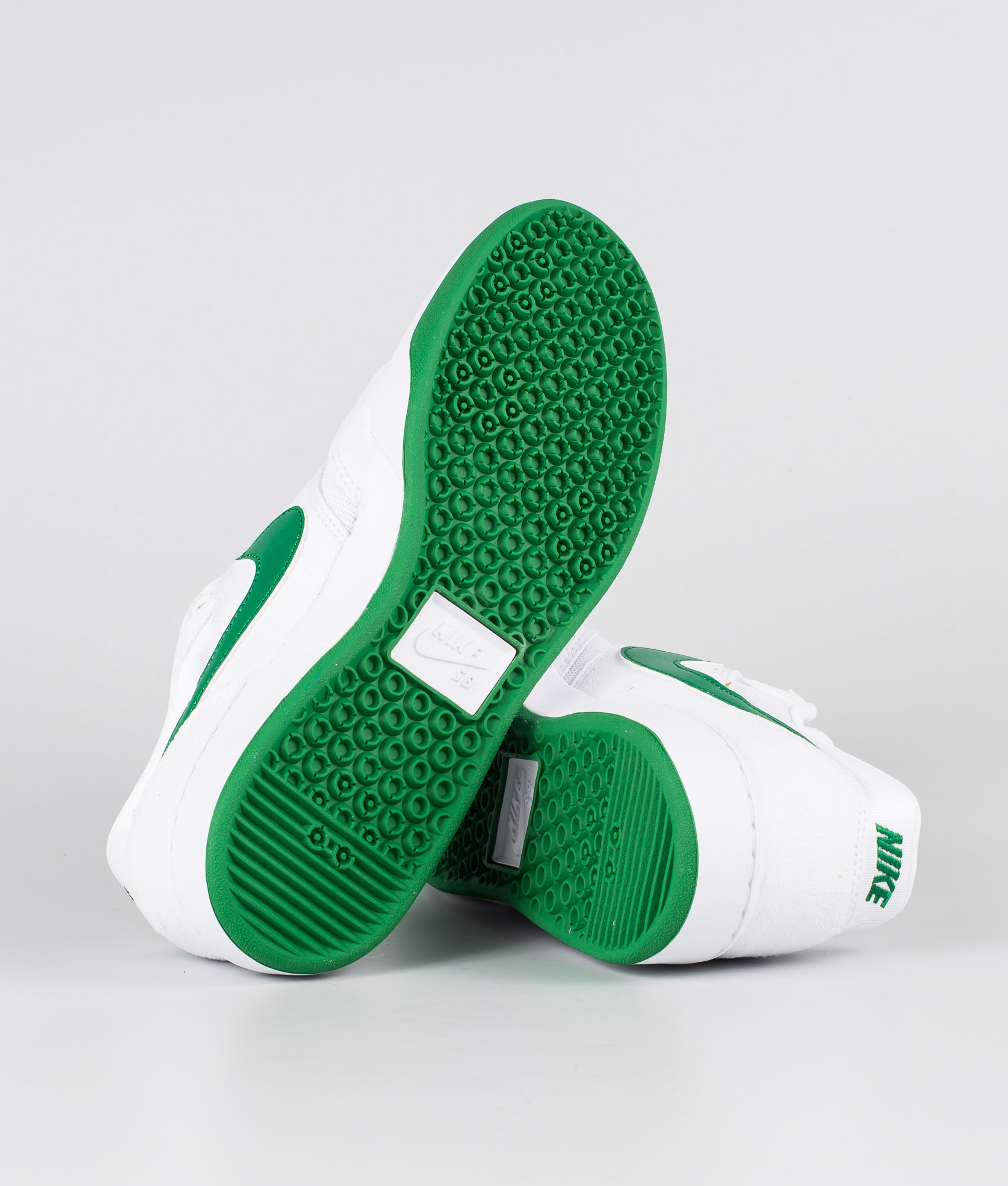 green and white shoes