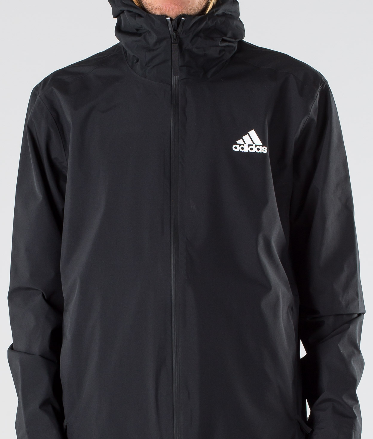 adidas black rain jacket