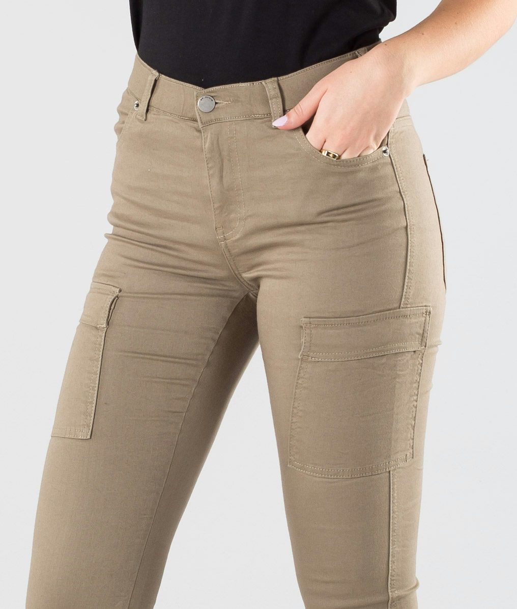 Dr Denim Lexy Cargo Hosen Khaki Ridestore De