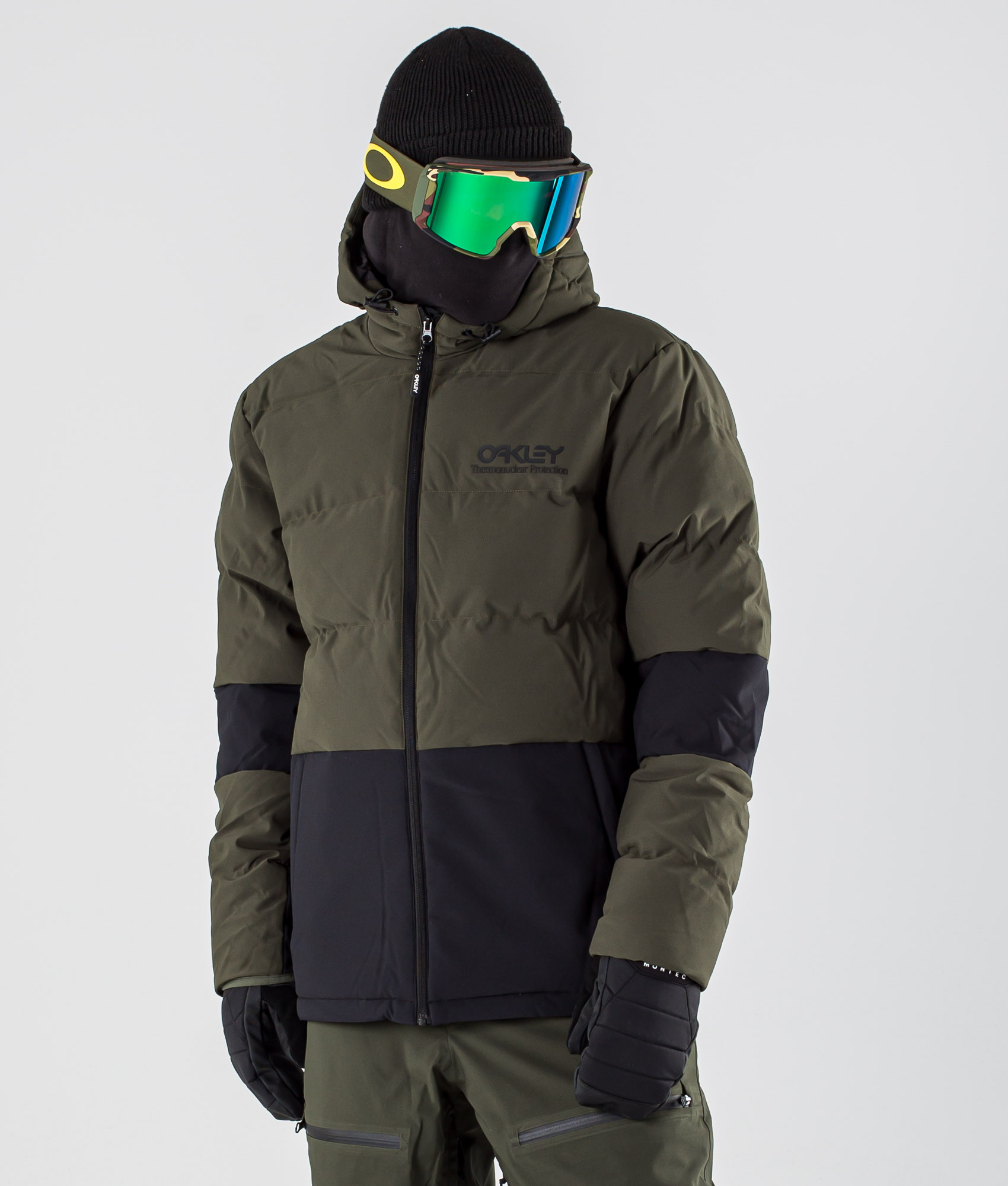 Oakley DWR Insulated Snowboard Jacket Men Black/Green 