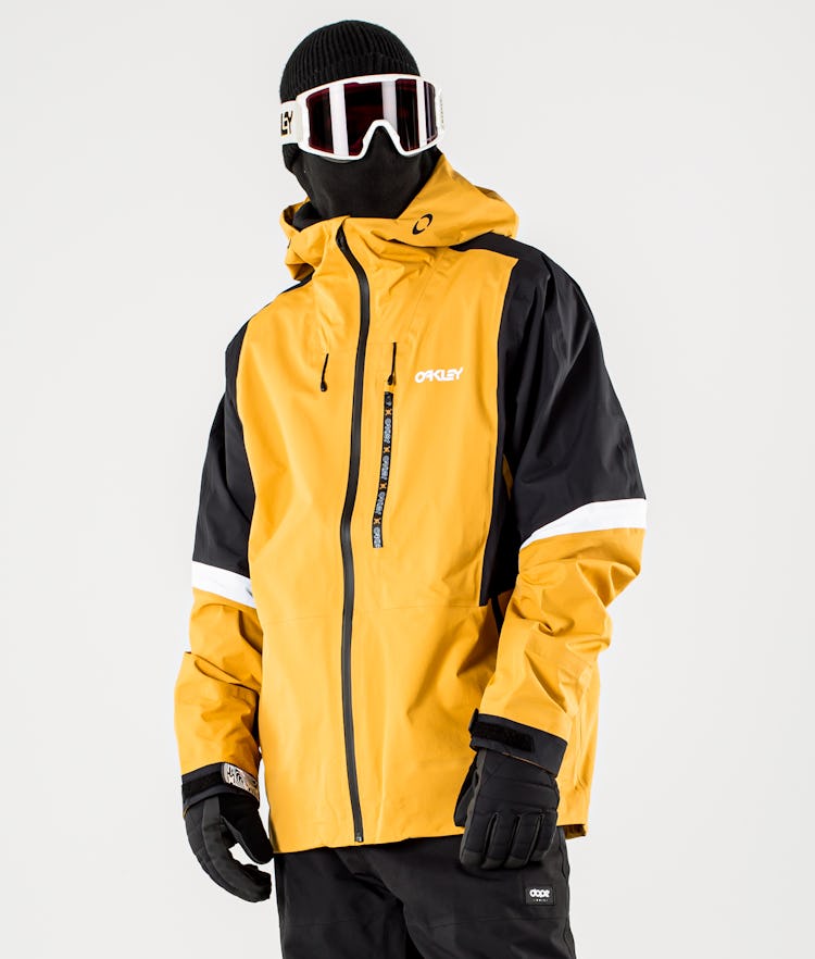 Oakley Gunn Shell Snowboard Jacket Men Gold Yellow 