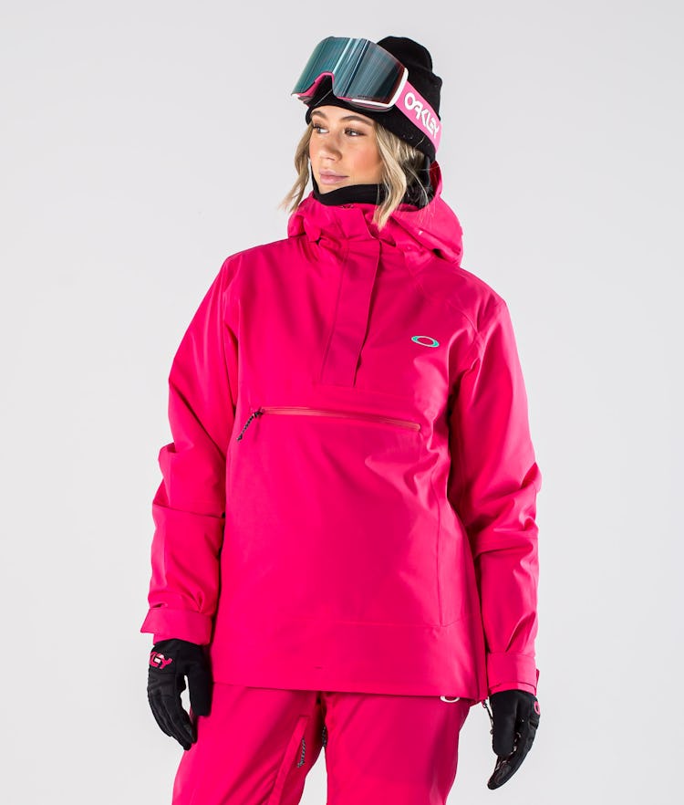 Oakley Iris Insulated Anorak Snowboard Jacket Women Rubine Red |  