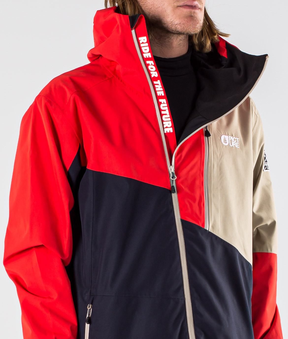 mens red snowboard jacket