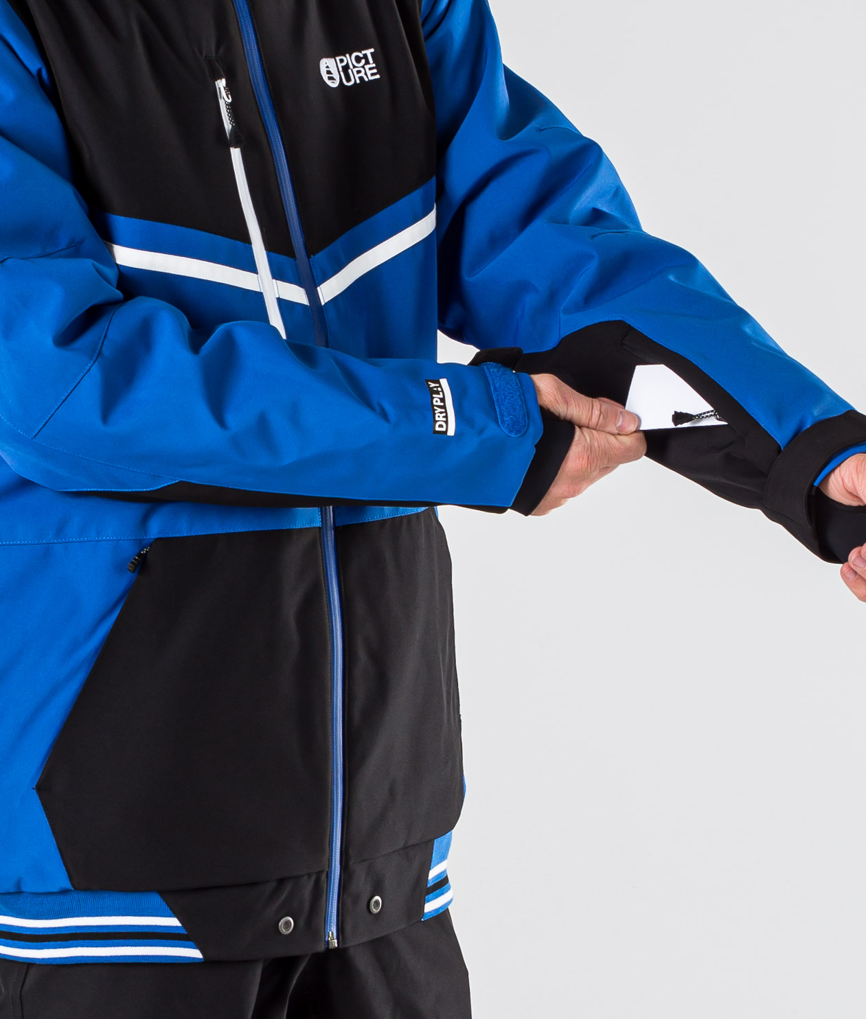 Blue Picture Panel Snowboard Jacke 