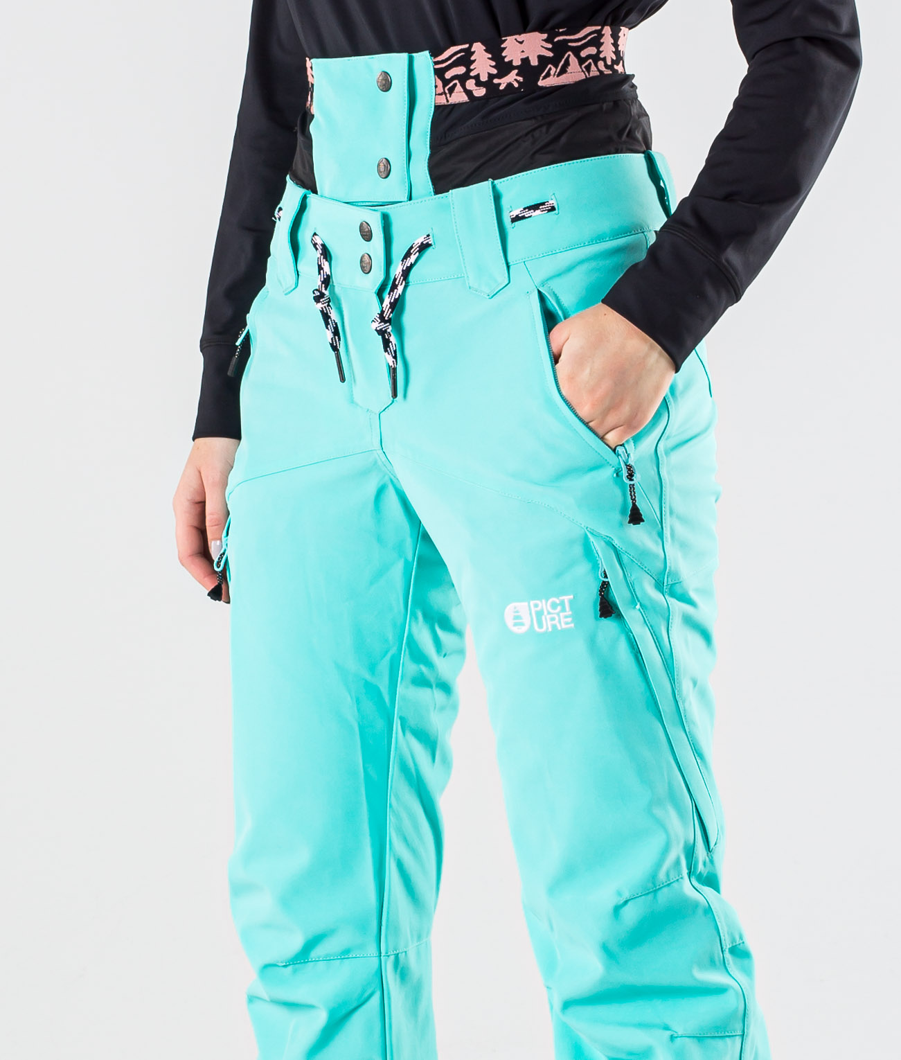 turquoise snowboard pants womens