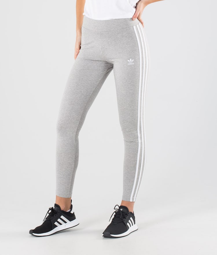 wenselijk galop exegese Adidas Originals 3 Stripes Leggings Dames Medium Grey Heather/White - Grijs  | Ridestore.com