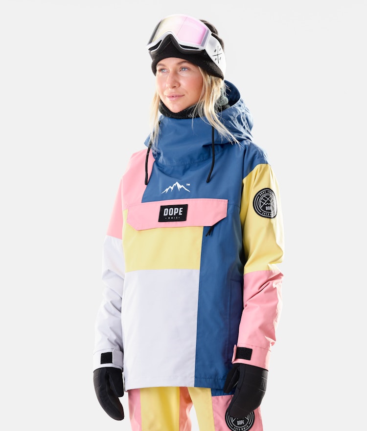 Dope Blizzard W 2020 Snowboardjakke Dame Limited Edition Pink Patchwork