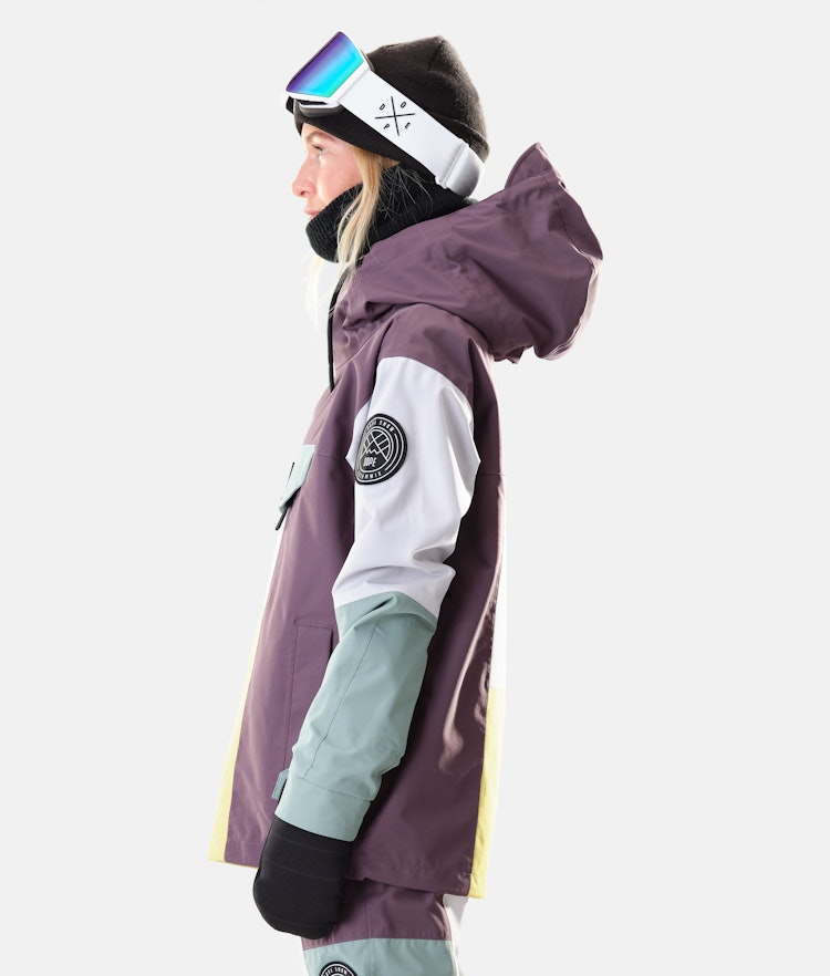 Dope Blizzard W 2020 Chaqueta Snowboard Mujer Limited Edition Faded Green Patchwork, Imagen 3 de 7