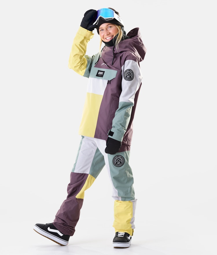 Dope Blizzard W 2020 Kurtka Snowboardowa Kobiety Limited Edition Faded Green Patchwork, Zdjęcie 5 z 7