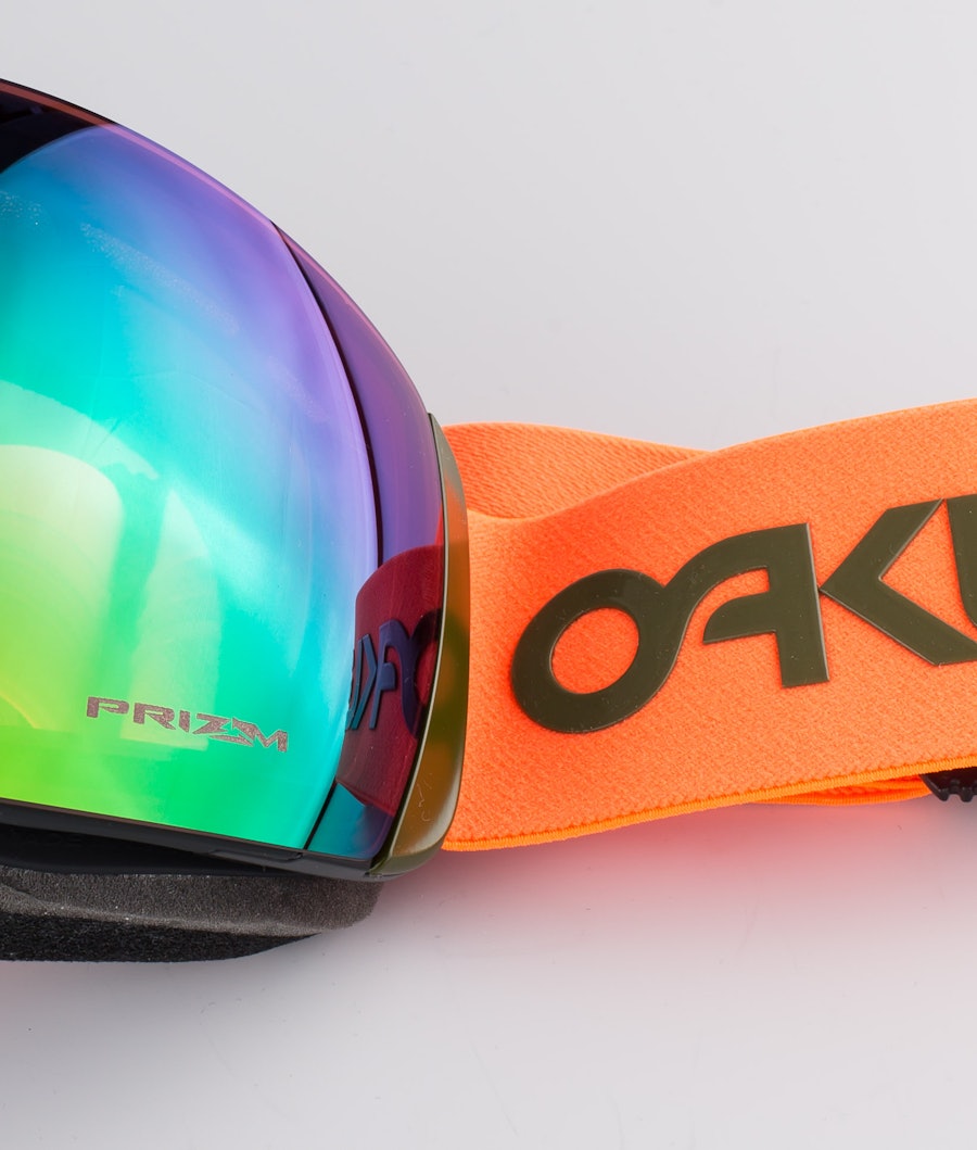 Oakley Flight Deck XL Ski Goggles Men Factory Pilot Orange Dark Brush With  Prizm Snow Jade Lens 