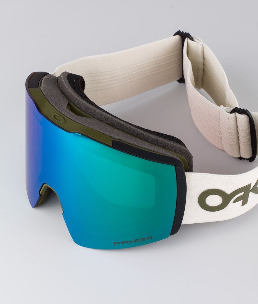 Oakley Fall Line XL Ski Goggles Men Factory Pilot Dark Brush Gre With Prizm  Snow Jade Lens 