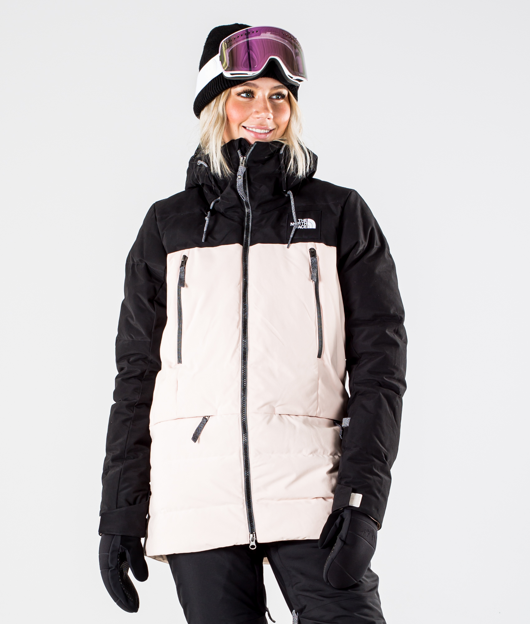the north face pink and black jacket