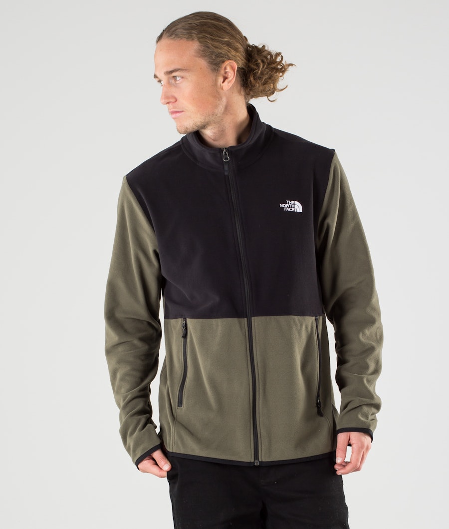 The North Face Tka Glacier Full Zip Sweat Polaire New Taupe Green/Tnf Black